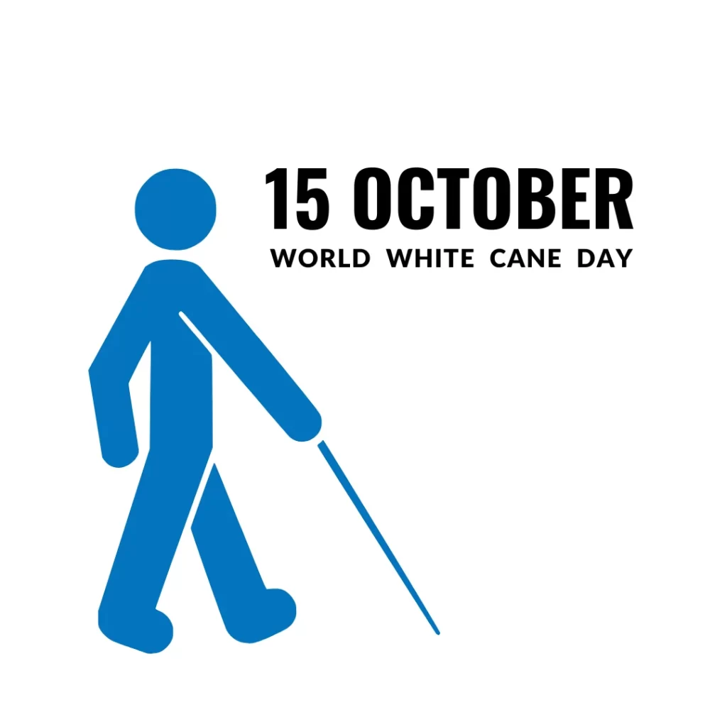 Illustration for World White Cane Day